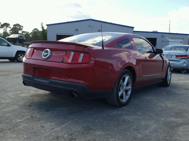 1ZVBP8CH9A5143597 - 2010 FORD MUSTANG GT RED photo 4