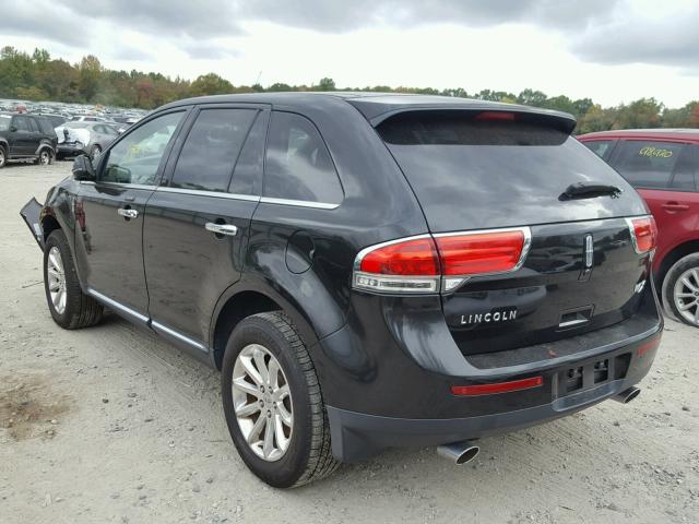 2LMDJ6JK8CBL10594 - 2012 LINCOLN MKX BLACK photo 3