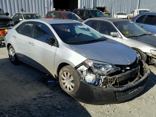 2T1BURHE4EC022811 - 2014 TOYOTA COROLLA L SILVER photo 1