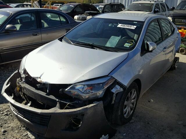 2T1BURHE4EC022811 - 2014 TOYOTA COROLLA L SILVER photo 2