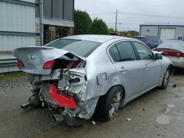 JNKBV61FX7M805263 - 2007 INFINITI G35 SILVER photo 4