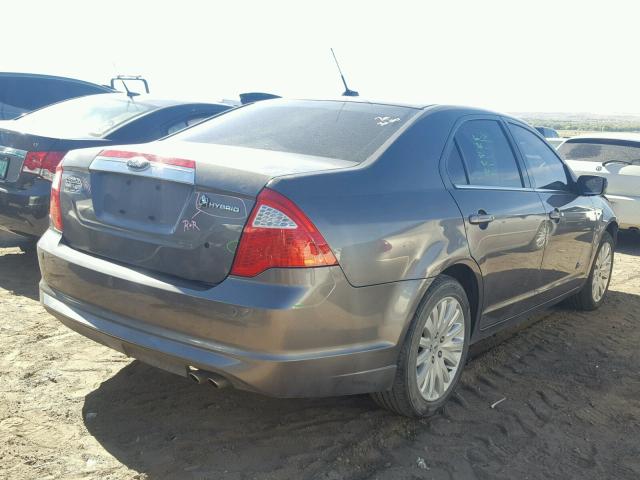 3FADP0L32AR406646 - 2010 FORD FUSION HYB GRAY photo 4