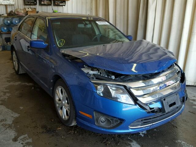 3FAHP0HA9CR259530 - 2012 FORD FUSION SE BLUE photo 1