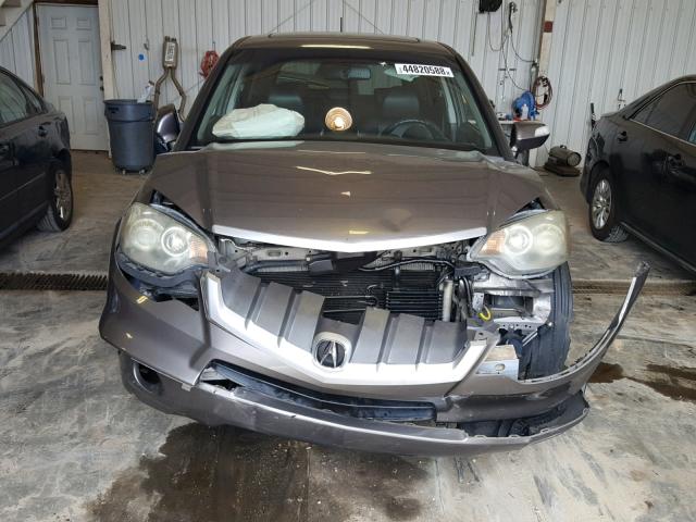 5J8TB18268A004547 - 2008 ACURA RDX GRAY photo 9