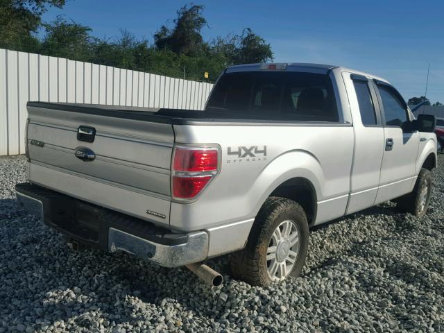 1FTFX1EF2DFB95403 - 2013 FORD F150 SUPER SILVER photo 4