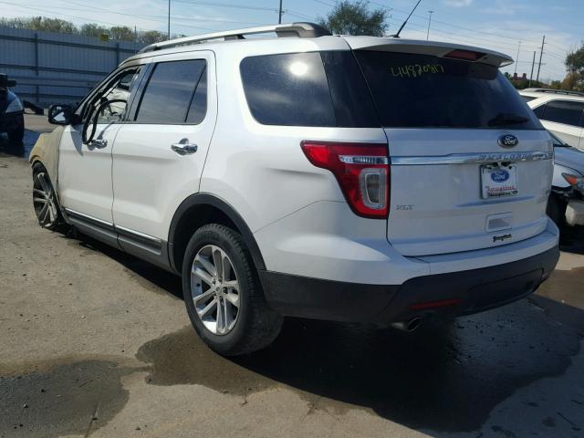 1FM5K7D97DGB14572 - 2013 FORD EXPLORER X WHITE photo 3