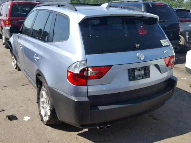 WBXPA73475WC47013 - 2005 BMW X3 2.5I BLUE photo 3