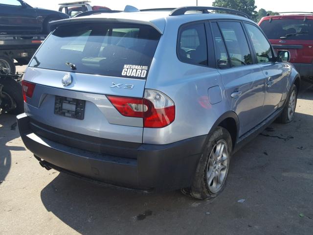 WBXPA73475WC47013 - 2005 BMW X3 2.5I BLUE photo 4