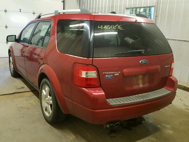 1FMDK061X7GA02301 - 2007 FORD FREESTYLE RED photo 3