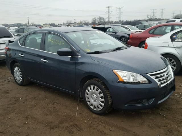 3N1AB7AP3DL636703 - 2013 NISSAN SENTRA S BLUE photo 1