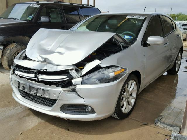 1C3CDFBA0DD103738 - 2013 DODGE DART SXT SILVER photo 2