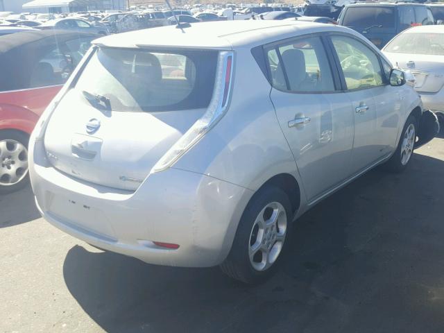 JN1AZ0CP1CT020038 - 2012 NISSAN LEAF SV SILVER photo 4