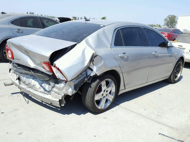 1G1ZH57B58F262537 - 2008 CHEVROLET MALIBU 1LT SILVER photo 4