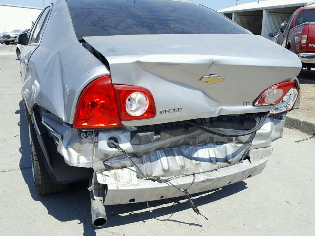 1G1ZH57B58F262537 - 2008 CHEVROLET MALIBU 1LT SILVER photo 9