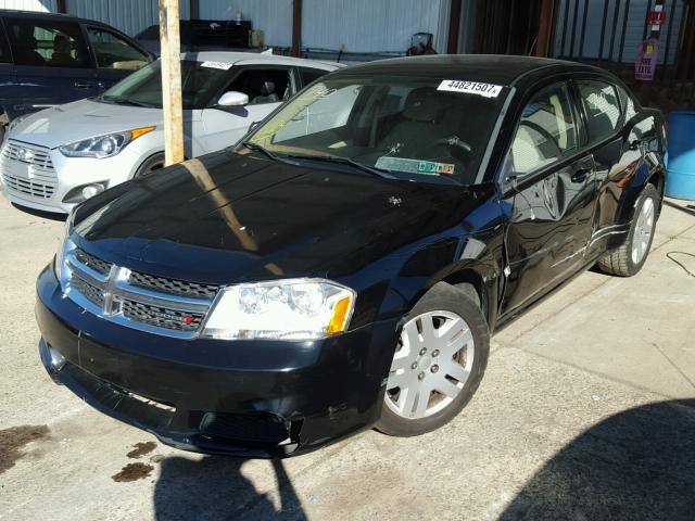 1C3CDZABXCN227987 - 2012 DODGE AVENGER SE BLACK photo 2