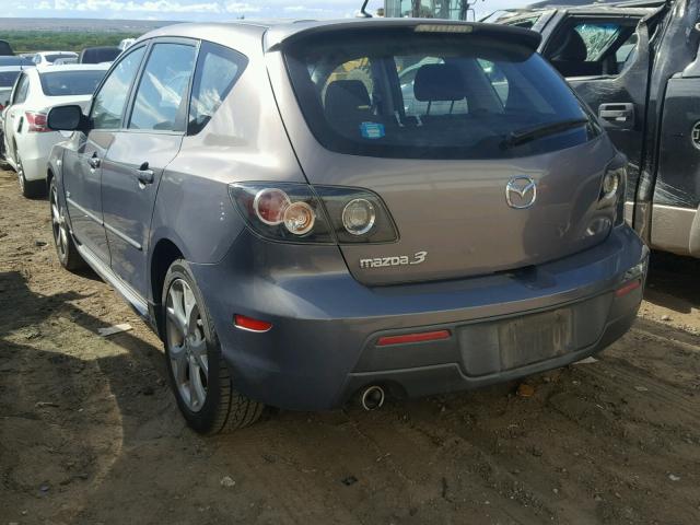 JM1BK343981135766 - 2008 MAZDA 3 HATCHBAC GRAY photo 3