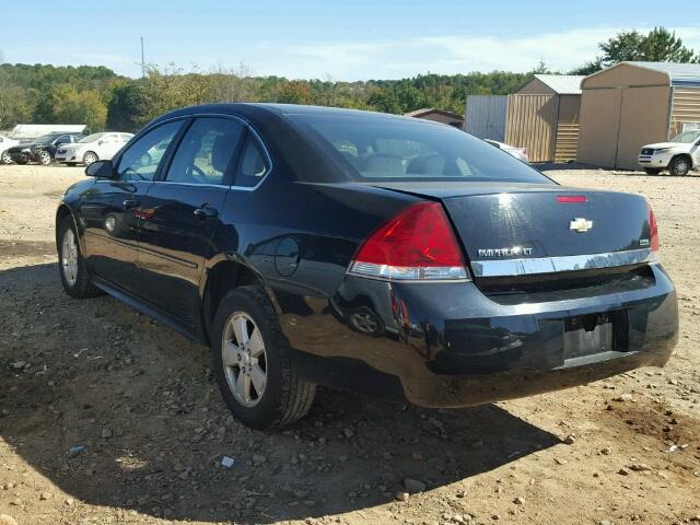 2G1WG5EKXB1280930 - 2011 CHEVROLET IMPALA LT BLACK photo 3