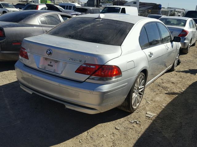 WBAHN83567DT71402 - 2007 BMW 750 SILVER photo 4