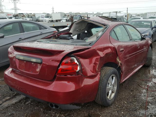 2G2WP552281118195 - 2008 PONTIAC GRAND PRIX MAROON photo 4