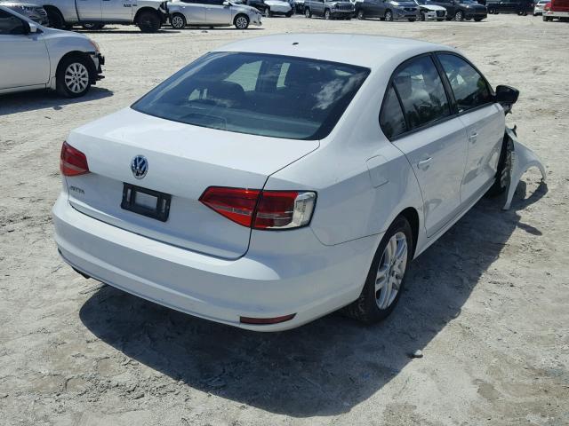 3VW2K7AJ8FM219827 - 2015 VOLKSWAGEN JETTA BASE Սպիտակ լուսանկար 4