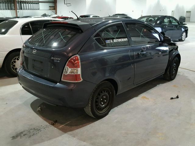 KMHCM3AC3AU176770 - 2010 HYUNDAI ACCENT BLU GRAY photo 4