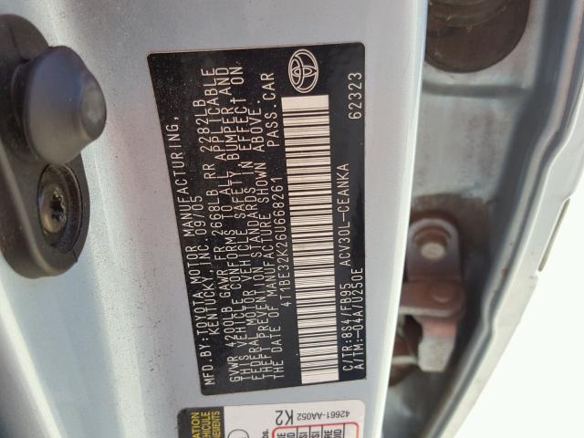 4T1BE32K26U668261 - 2006 TOYOTA CAMRY LE BLUE photo 10