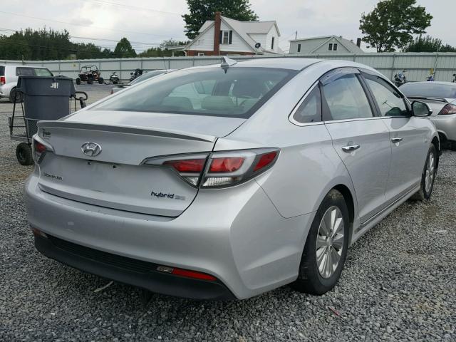 KMHE24L11GA023444 - 2016 HYUNDAI SONATA HYB SILVER photo 4