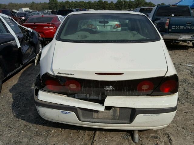 2G1WF52E749260365 - 2004 CHEVROLET IMPALA WHITE photo 9