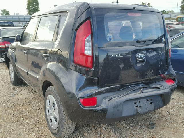 KNDJT2A53C7741403 - 2012 KIA SOUL BLACK photo 3