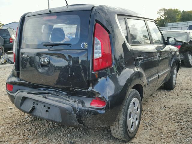 KNDJT2A53C7741403 - 2012 KIA SOUL BLACK photo 4