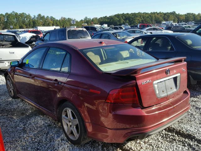 19UUA66274A018846 - 2004 ACURA TL BURGUNDY photo 3