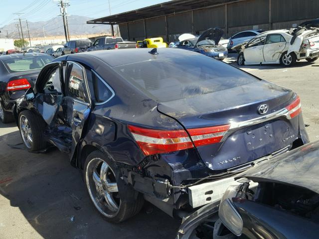 4T1BK1EB0DU056193 - 2013 TOYOTA AVALON BAS BLUE photo 3