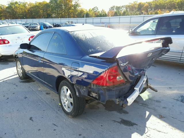 1HGEM22973L002401 - 2003 HONDA CIVIC EX 蓝色 照片 3