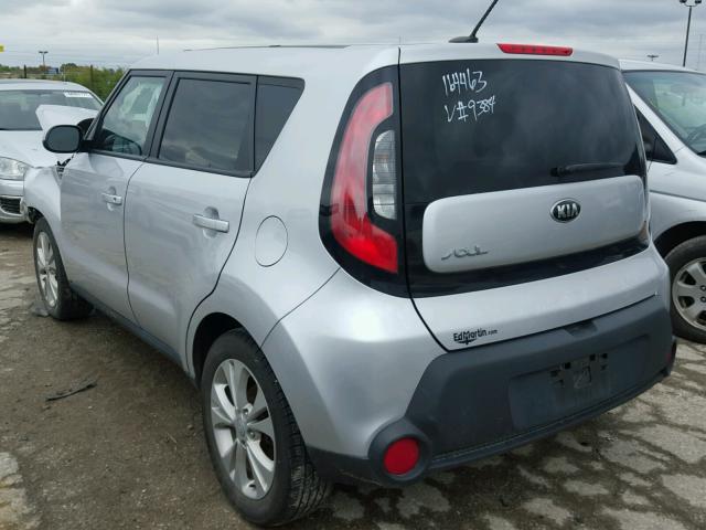 KNDJP3A51F7749384 - 2015 KIA SOUL + SILVER photo 3