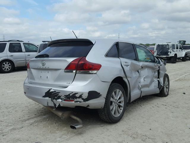 4T3ZA3BB9DU066956 - 2013 TOYOTA VENZA LE SILVER photo 4