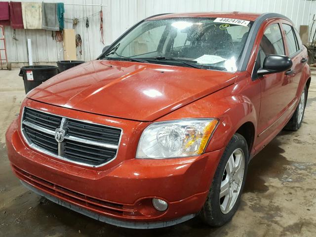 1B3HB48B57D156775 - 2007 DODGE CALIBER SX ORANGE photo 2