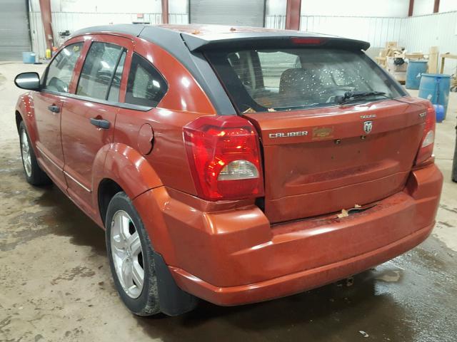 1B3HB48B57D156775 - 2007 DODGE CALIBER SX ORANGE photo 3