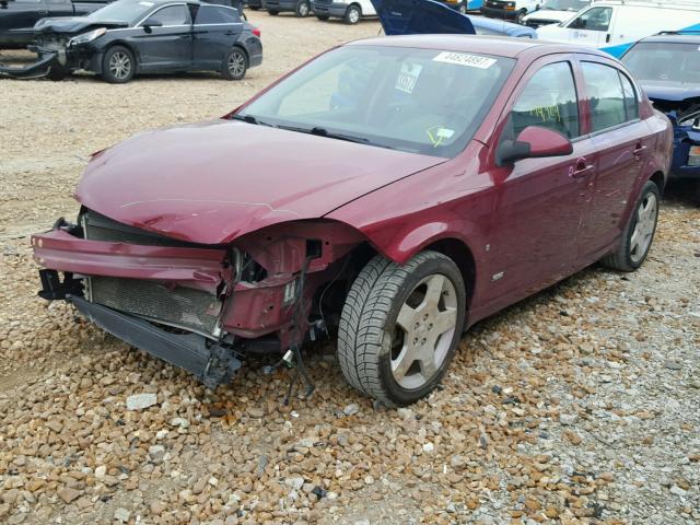 1G1AM55B177165534 - 2007 CHEVROLET COBALT SS MAROON photo 2