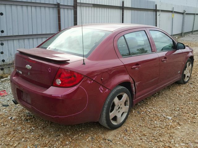 1G1AM55B177165534 - 2007 CHEVROLET COBALT SS MAROON photo 4