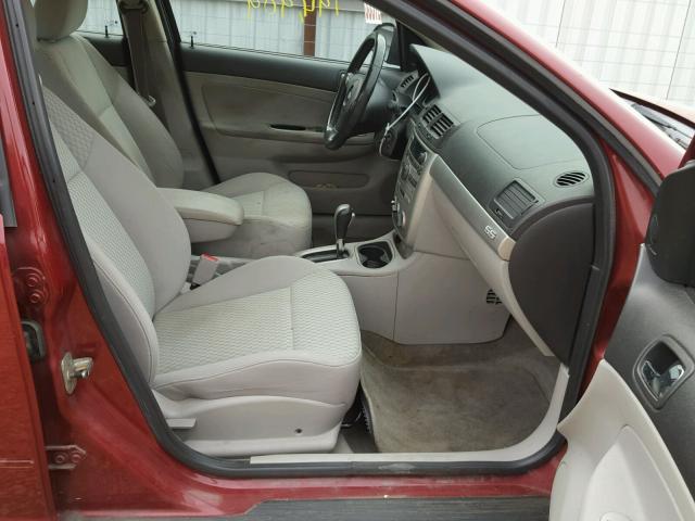 1G1AM55B177165534 - 2007 CHEVROLET COBALT SS MAROON photo 5