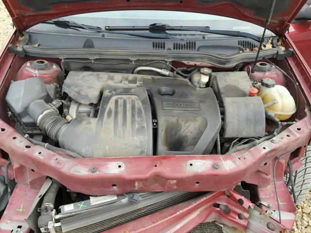 1G1AM55B177165534 - 2007 CHEVROLET COBALT SS MAROON photo 7