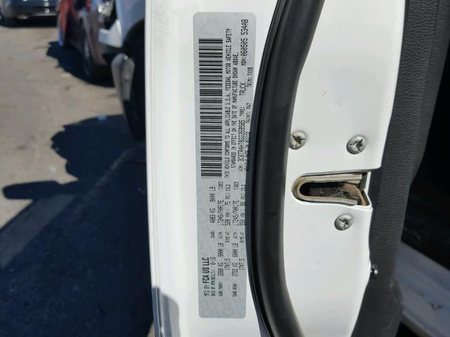 3C6TR4HT8GG359585 - 2016 RAM 2500 ST WHITE photo 10