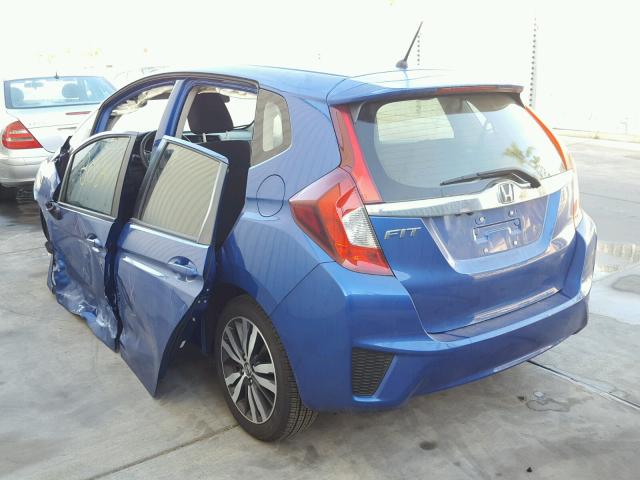 JHMGK5H70HS000571 - 2017 HONDA FIT EX BLUE photo 3