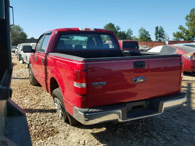 1FTRW12W58FA55369 - 2008 FORD F150 SUPER RED photo 3