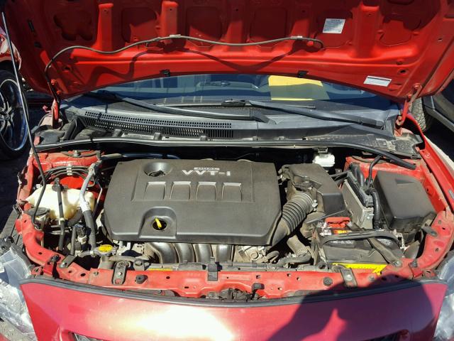 1NXBU4EE7AZ379545 - 2010 TOYOTA COROLLA BA RED photo 7