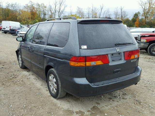 5FNRL18924B079928 - 2004 HONDA ODYSSEY CHARCOAL photo 3