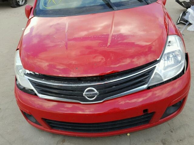 3N1BC1CP5CK212424 - 2012 NISSAN VERSA RED photo 7