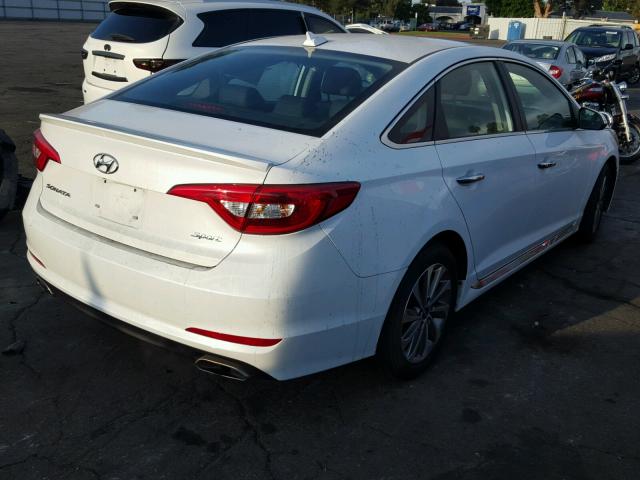 5NPE34AF8FH244482 - 2015 HYUNDAI SONATA SPO WHITE photo 4