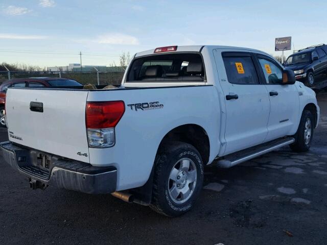 5TFDY5F13AX123582 - 2010 TOYOTA TUNDRA CRE WHITE photo 4