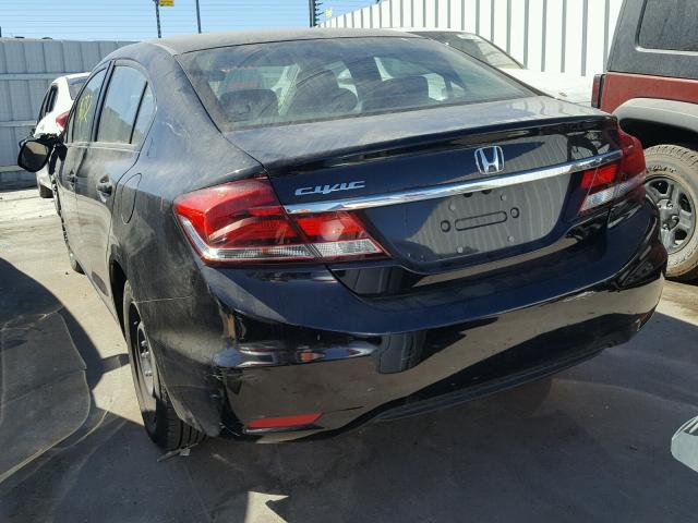 19XFB2F51DE247480 - 2013 HONDA CIVIC LX BLACK photo 3